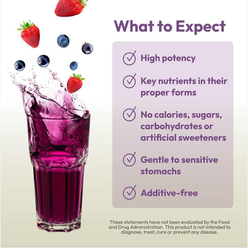 Andrew Lessman ProCaps Efficient C Mixed Berry 90 Drink Packets | 500 mg Non-Acidic Vitamin C plus Bilberry, Black Currant, Methylcobalamin B12 & Vitamin D3 for Immune, Energy & Eye Support. Mixed Berry w/ Bilberry & Black Currant 0.07 Ounce (Pack of 90)