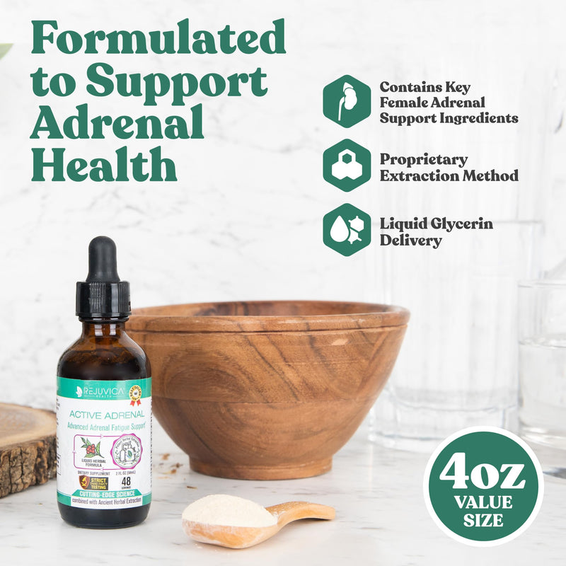 [Australia] - Active Adrenal - Advanced Adrenal Support Tincture - Liquid Delivery for Better Absorption - Ashwagandha, B-Vitamins, Magnesium and More 