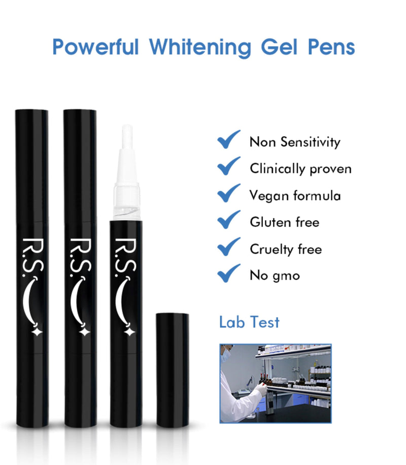 RS Smile Professional Wireless Teeth Whitening Kit with 32X Dual LED Lights, Red & Blue Light Technology for Deep Whitening, Rechargeable Device, Gentle Enamel - Safe Formula