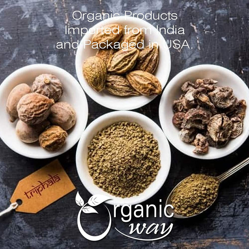 [Australia] - Organic Way Triphala Herbal Powder - Amla, Haritaki & Bibhitaki Formula | Kosher & USDA Certified | Vegan, Non-GMO & Gluten Free | Tested for Heavy Metal and Purity | 100% Raw from India (1LBS / 16Oz) 16 Ounce (Pack of 1) 