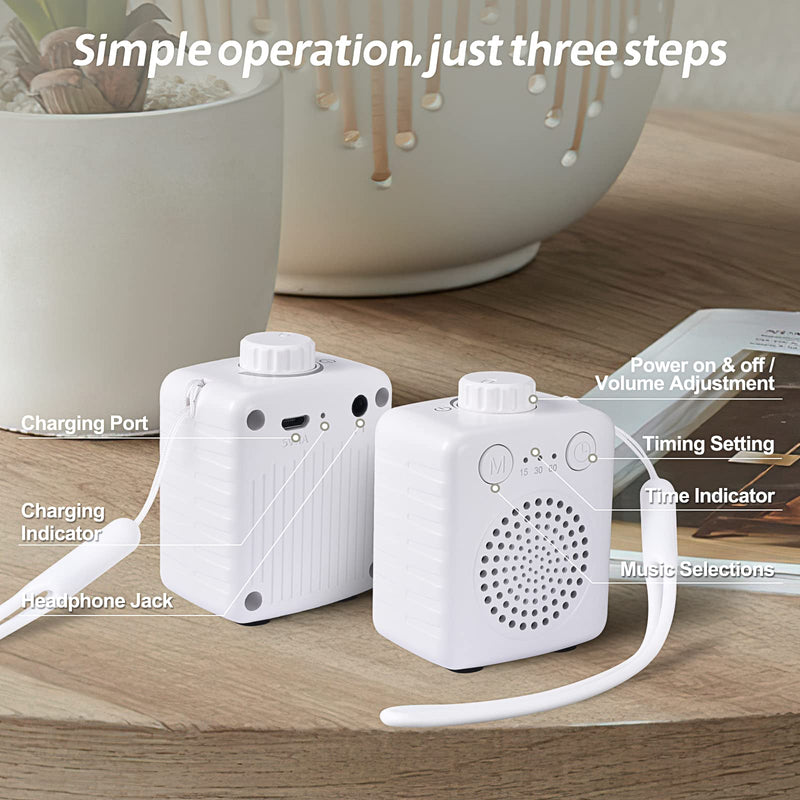 [Australia] - Fansbe sleep sound machine travel size, white noise machine baby portable, small travel sound machine adults Super Mini 20 Soothing Sounds Adjustable Volume for Home Travel and Office (white) 