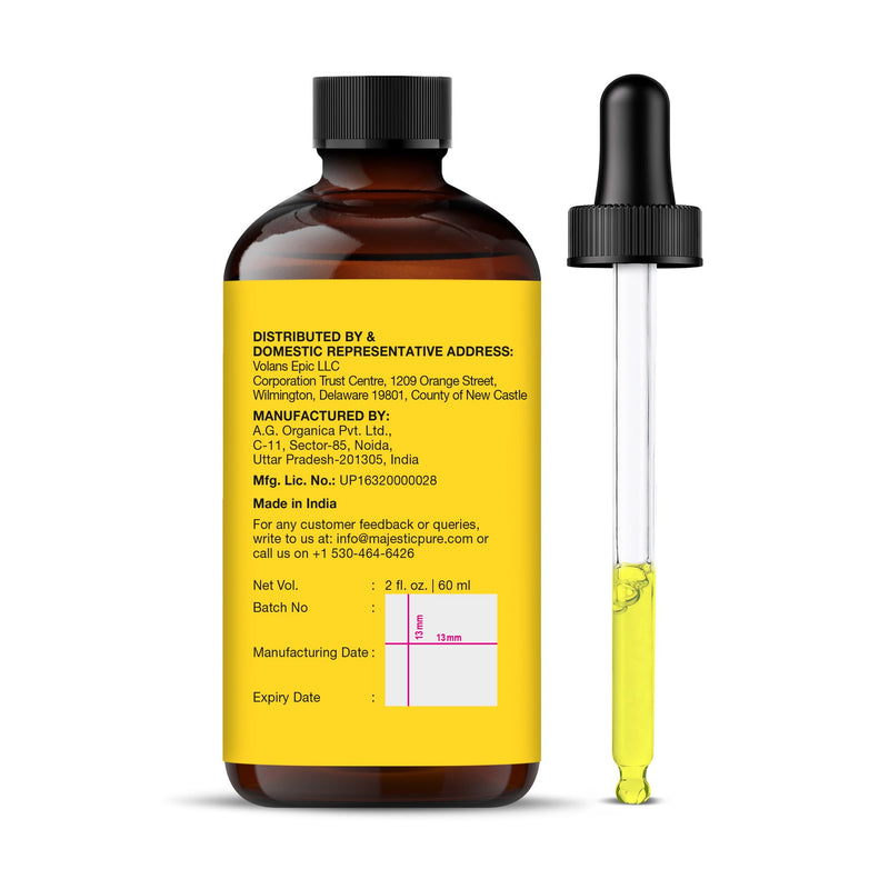 Majestic Pure Vitamin E Oil 100% Pure & Natural Body Oil - 2 Fl Oz | Ideal for Skin, Nails, Face Oil, Hair Oil - 70,000 IU- Cold Pressed Hexane Free Non-GMO Gluten Free Formula 2 Fl Oz (Pack of 1)