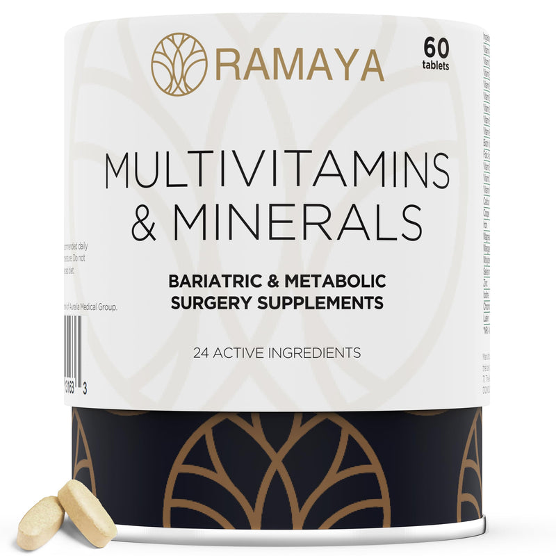 Bariatric Multivitamins with Iron & Calcium + Minerals 1 PER Day Vitamins Gastric Bypass Sleeve Supplements 60 Tablets (2-Month Supply)