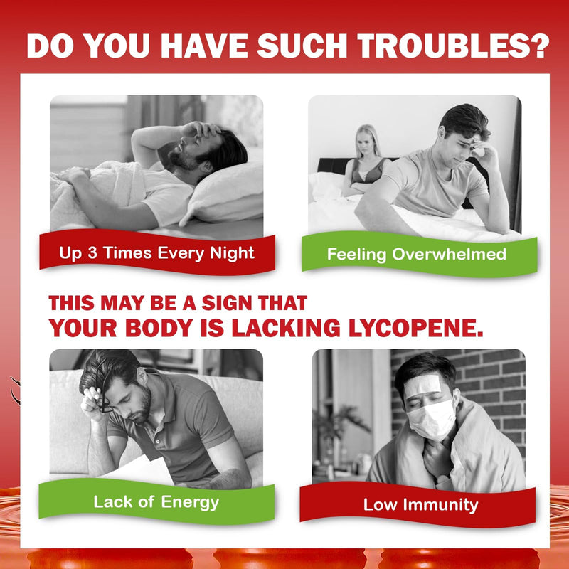 [Australia] - Lycopene Supplements for Men 50mg, Natural Tomato Antioxidant Supplement, 90 Veggie Capsules-Cardiovascular Health, Immune Support & Skin Health, 3 Month Supply 