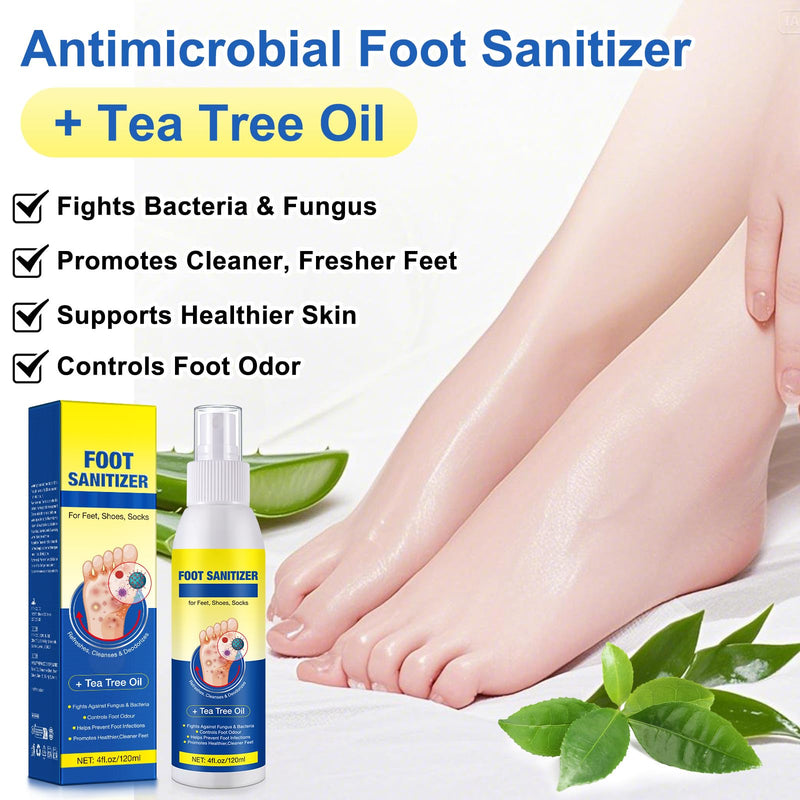 [Australia] - Tea Tree Oil Foot Spray, Clear Foot Spray, Keeps Feet and Shoes Fresh, TeaTree Oil Spray for Foot (120ml/4.06 oz) 