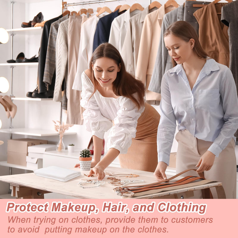 [Australia] - Tegeme 50 Pieces Face Makeup Protector Hood Disposable Cosmetic Mask Beauty Makeup and Clothing Dress Protector Face Mask for Women 