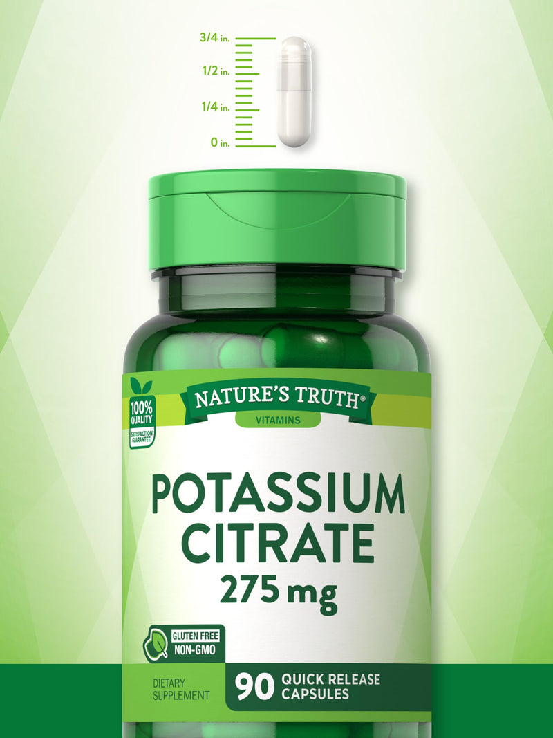 [Australia] - Potassium Citrate Supplement | 275mg | 90 Capsules | Non-GMO & Gluten Free | by Nature's Truth 