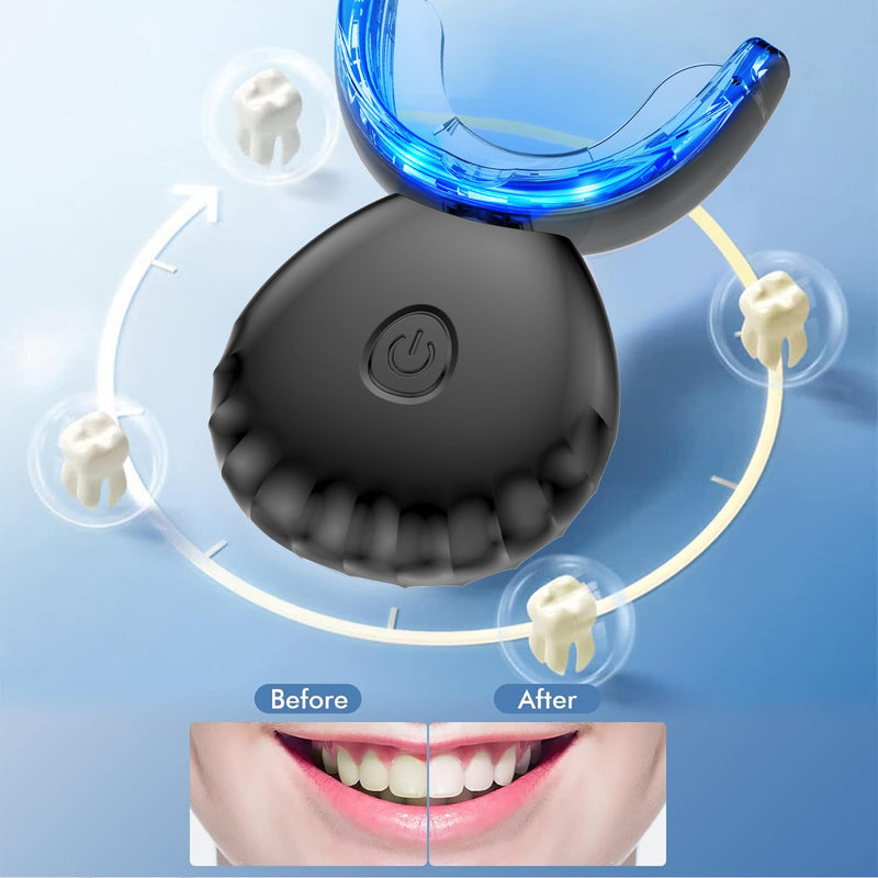 [Australia] - Teeth Whitening Light,10X More Powerful Blue Led Light Connected with USB, Non-Battery Teeth Whitening LED Light in Home Use (Black) 
