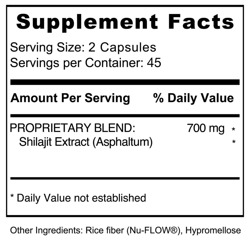 [Australia] - Premium Shilajit Supplement 700 mg - Shilajit Capsules Extract with Minerals, Fulvic/Humic Acid, Shilajit Powder for Immune Support & Nomal Digestion Health - 90 Vegan Capsule 1 Count (Pack of 90) 