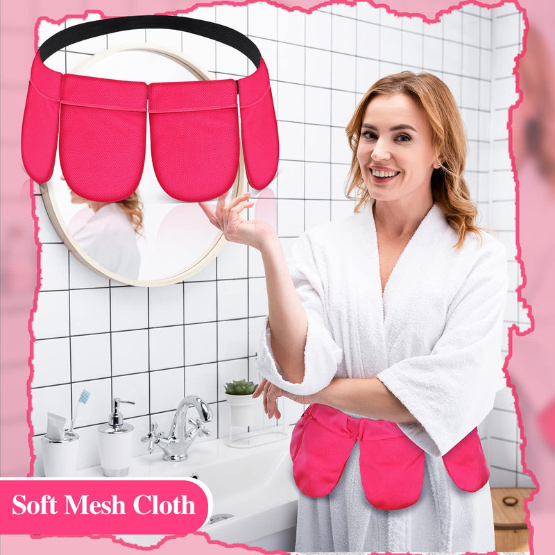 [Australia] - Mastectomy Drainage Holder with 4 Pouch Shower Bag Adjustable Drain Holder After Tummy Tuck Quick Dry Stretchy Handy for Mastectomy Recovery Breast Augmentation Reduction for Patient Care Kit (Pink) Pink 