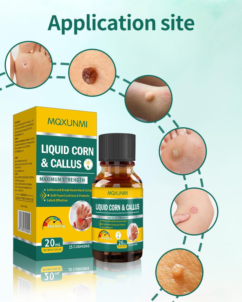 [Australia] - MQXUNMI 20 ml corn remover, corn remover, against corns and callus remover, corn remover, corn relief from corn pain and foot care 