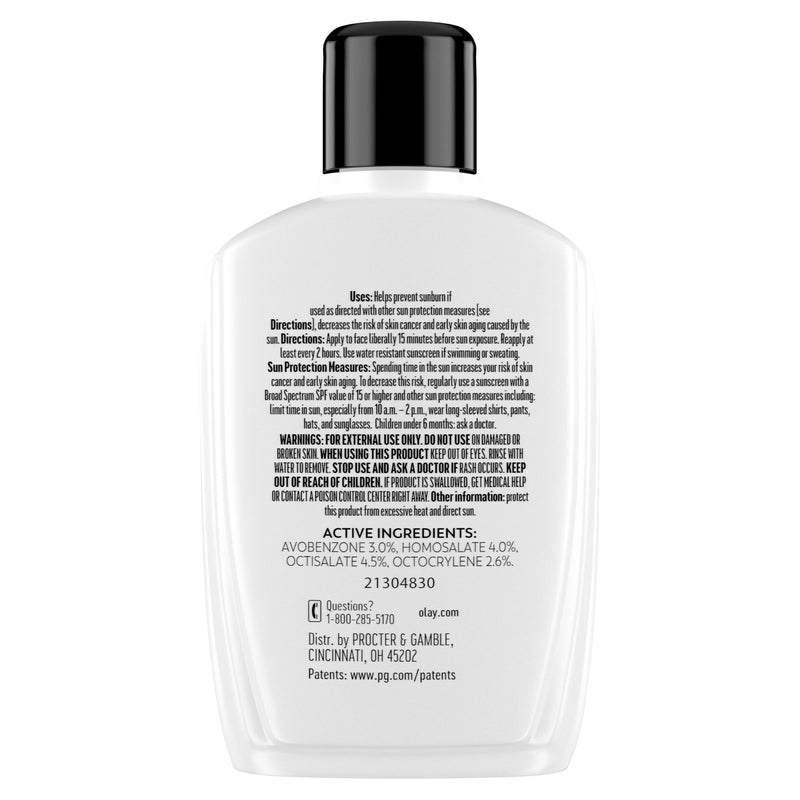 Olay Face Moisturizer, Complete with Sunscreen SPF 15, Daily Facial Lotion for Normal Skin, Lightweight Hydrating Broad Spectrum Sun Protection - Vitamin C, E, and Niacinamide - 6 Oz 2 Pack 6 Fl Oz (Pack of 2)