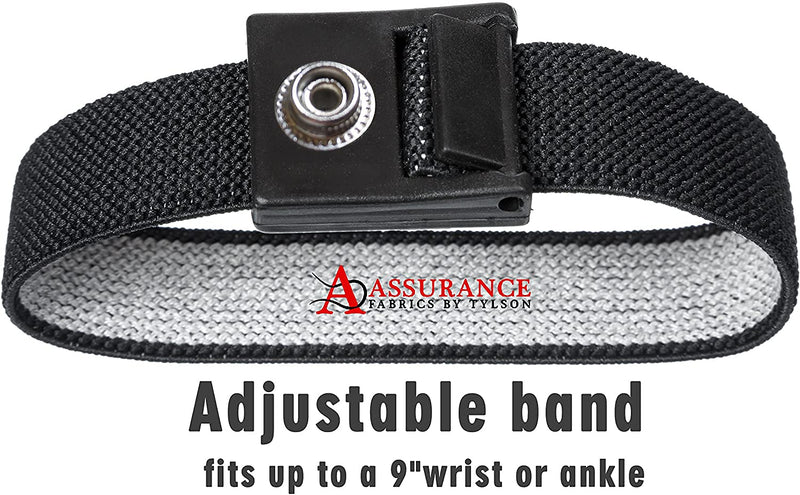 [Australia] - Assurance Designed Black Grounding Wrist Strap 2 Pack. Use for Earth Connection & EMF Radiation Protection - Use for Desk, Floor, Bed, Pillow or Yoga 1 pr 