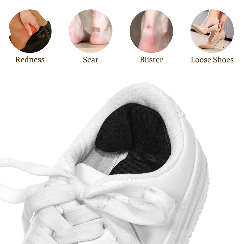 [Australia] - TIESOME 3 pairs of heel pads, heel pads, heel pads, shoes, 2-in-1 shoe insoles for shoes that are too large, heel protection insoles, shoes, women's grip heel, self-adhesive heel protection, heel cushion (black). 
