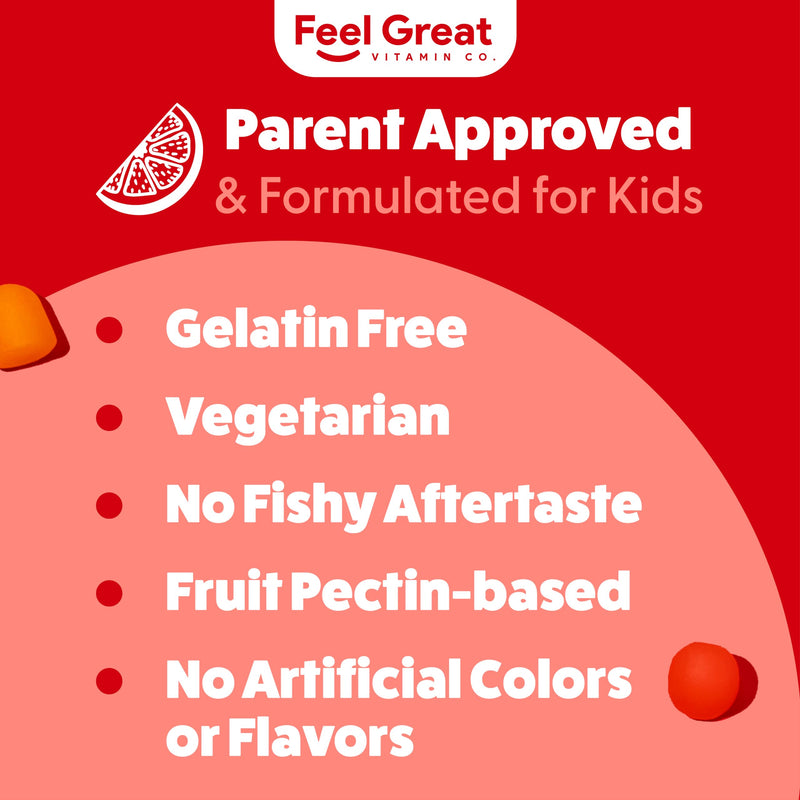[Australia] - Feel Great Vitamin Co. Complete DHA Gummies for Kids | with Omega 3 6 9 + DHA, Vitamin C | Supports Healthy Brain Function, Vision & Heart Health | Gluten Free, Vegetarian | 60 Gummies Kids DHA + Omega 60 