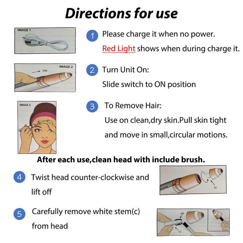 2 Pack USB Rechargeable Portable Electric Eyebrow Trimmer Pen for Women,Painless Precision Eyebrow Hair Remover, Safe Eyebrow Shaver Razor Tool for face Leg Lip Armpit Hand(White) White