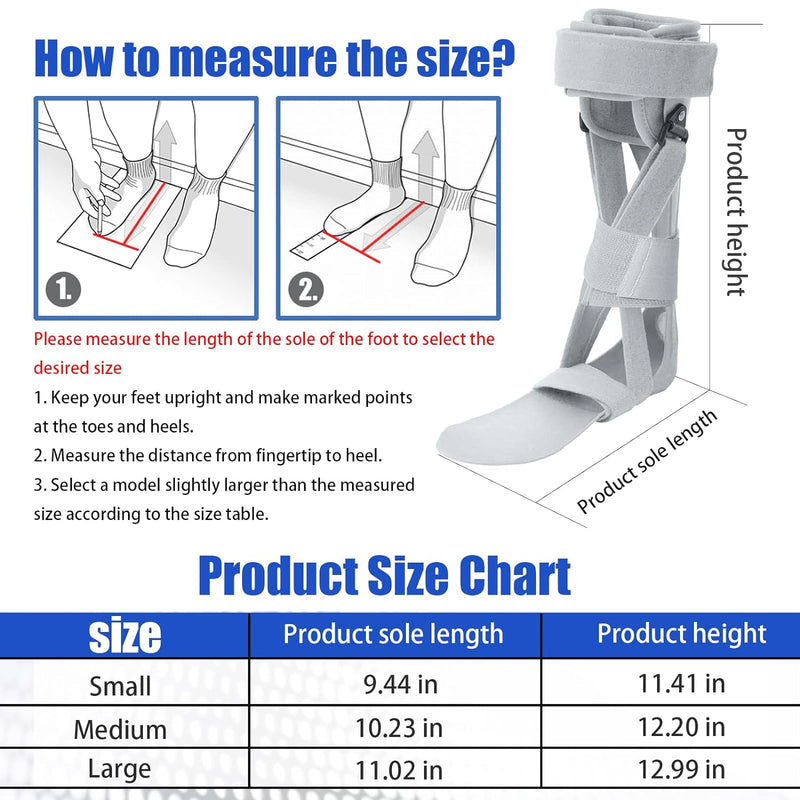 [Australia] - Medical AFO Foot Drop Brace Ankle Foot Orthosis - AFO Drop Foot Orthosis for Men & Women Stroke, MS, Hemiplegia Foot Drop, assist Walking Easier and Better (Large, Left) Large 