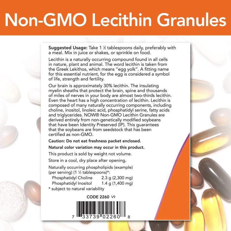 Lecithin Granules NON-GMO Now Foods 1 lbs Granule 1 Pound (Pack of 1)