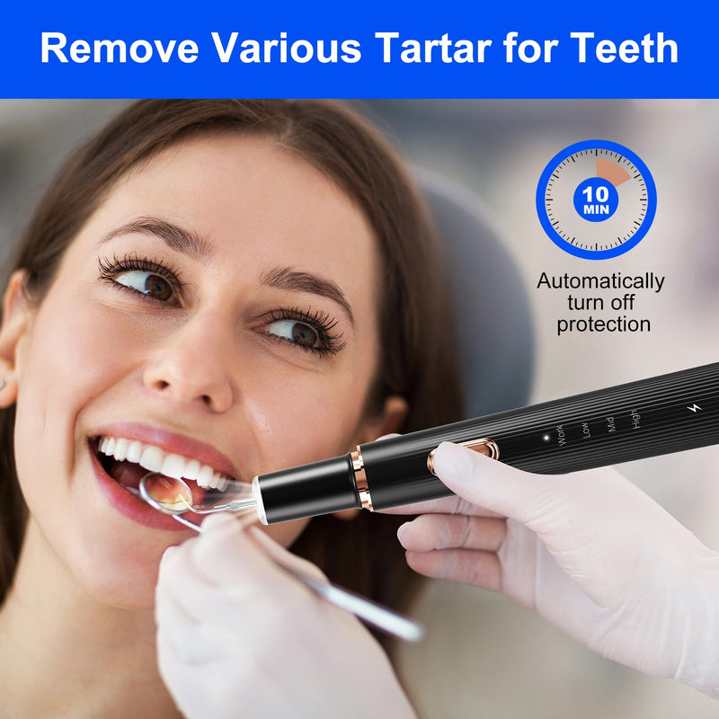 [Australia] - Plaque Remover for Teeth, Tartar Remover for Teeth Cleaning with 4 Replaceable Heads and 3 Adjustable Modes, Rechargeable Teeth Cleaning Plaque Remover for Home 