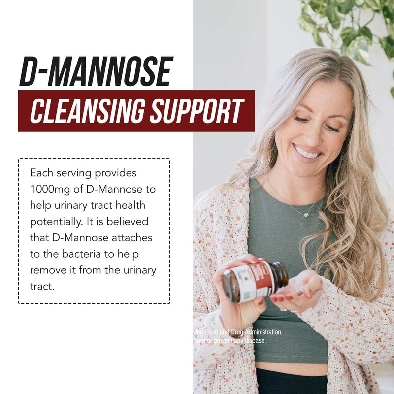 [Australia] - CranEaze®: Cranberry Juice Extract Plus D-Mannose – 36 mg PAC, 100% Soluble PAC - Supports Urinary Tract Health – Most Effective Cranberry Pills for Women, UTI Cranberry Supplement - 60 Capsules 