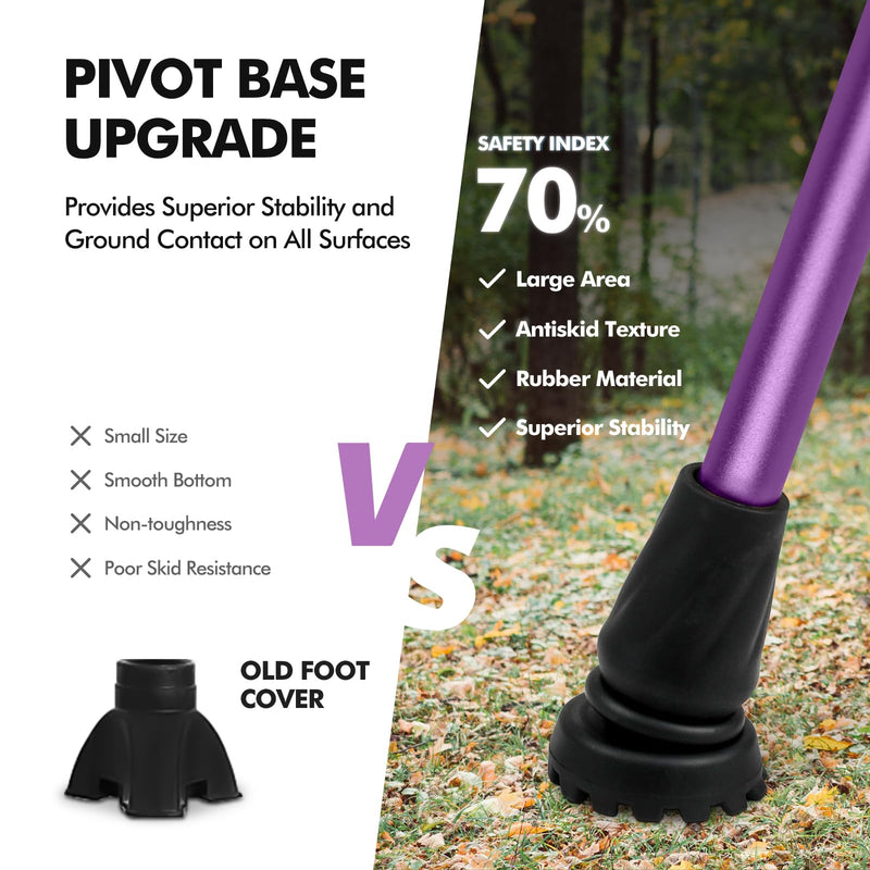 [Australia] - Walking Cane and Walking Stick for Men Women,Lightweight Folding Cane with Offset Soft Cushioned Hand -Purple 