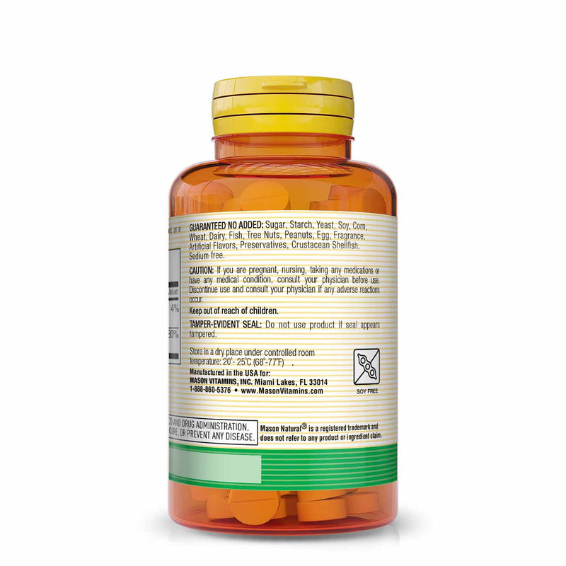 MASON NATURAL Vitamin B12 50 mcg with Calcium, 300 Day Supply | 50mcg B12 (cyanocobalamin) with 44mg calcium to support normal nerve function & natural energy levels; 300 tablets