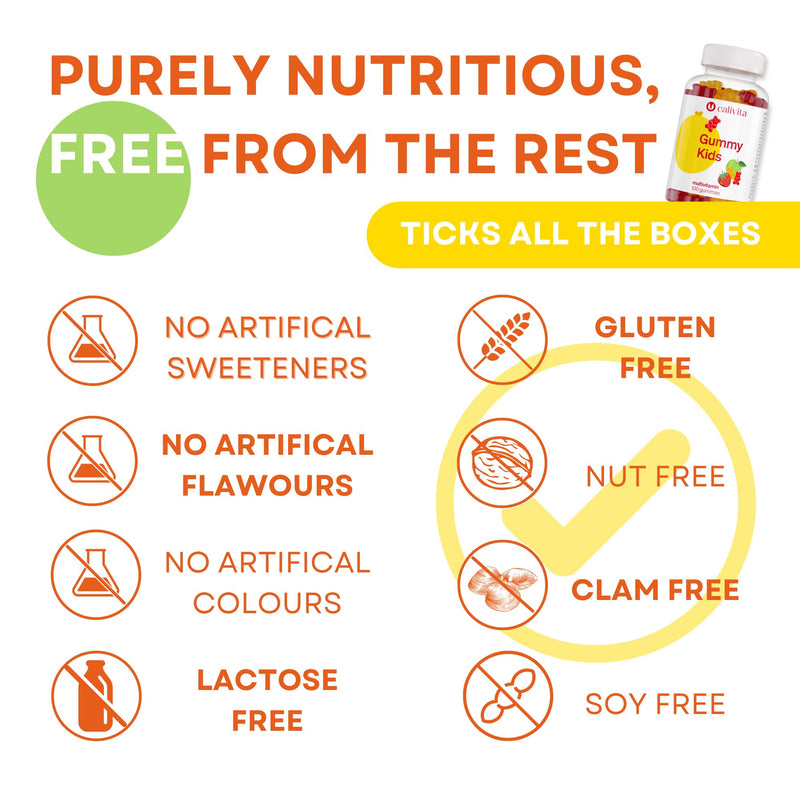 Gummy Kids Multivitamin Gummies | Multivitamin Gummies for Kids Age 3+ | 12 Essential Vitamins & Minerals | Children's Vitamins with Vitamins A C D3 E K1 B6 B12 Zinc & Biotin | Low Sugar | 100 Gummies
