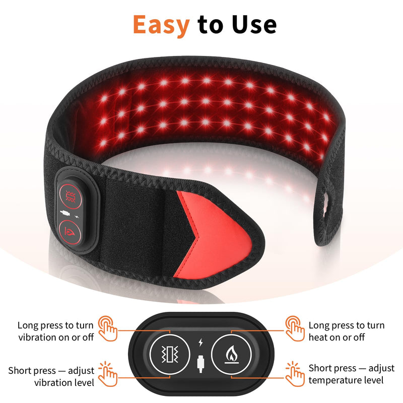 Cordless Wrist Heating Pad for Carpal Tunnel & Arthritis, Heated Wrist Brace with Vibration Massage Pain Relief, Adjustable Heated Wrist Wrap for Typing Office Home Women Men Black Orange