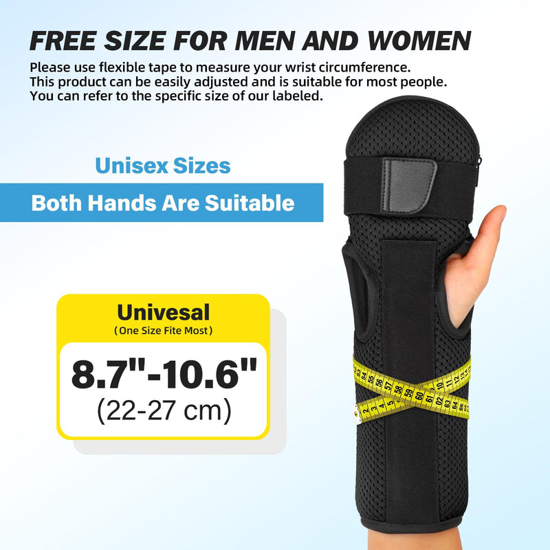 Resting Hand Splint Stroke Hand Brace for Pain Relief Arm Wrist Finger Splint for Carpel Tunnel,Stroke, Tendonitis, Sprain, Arthritis (Black, Medium) Black