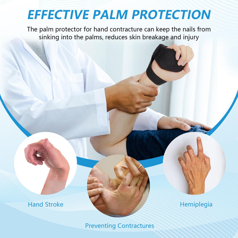 Palm Protector for Hand Contracture, Palm Grip, Finger Contracture Cushion for Rehabilitation Stroke Hemiplegic, Arthritis, Skin Breakdown, Hand Grip Strengthener,Contracture Prevention Pad