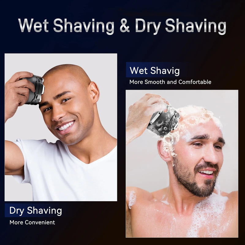 6D Magnetic Shaving Head Replacement Compatible with All 6D Magnetic Electric Razor.Magnetic Replacement Heads for Head Shavers for Bald Men.