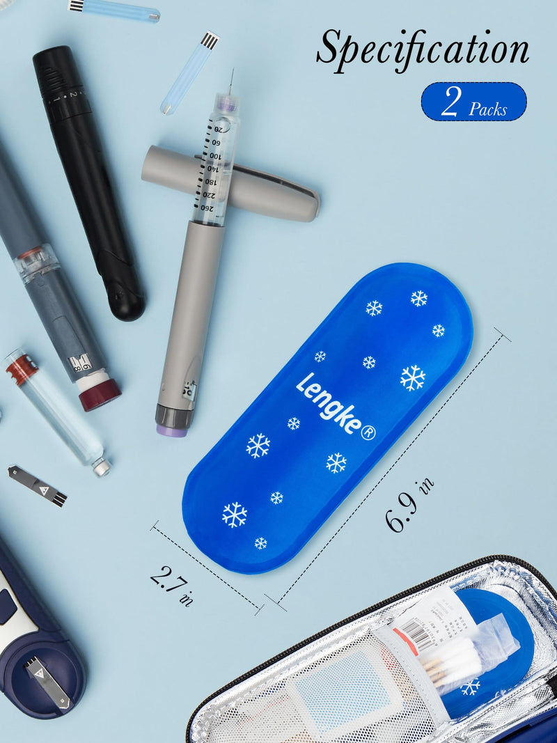 [Australia] - Leng Ke Ice Packs, TSA Approved Ice Packs for Insulin Cooler Travel Case (4 Packs) 4pcs Ice Packs 