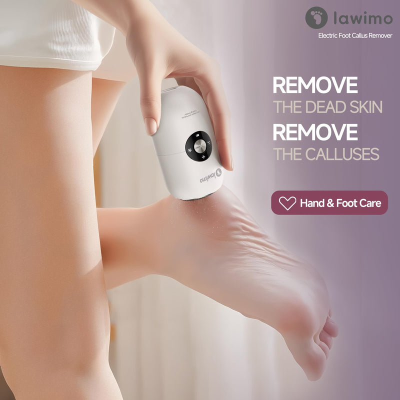 [Australia] - Electric Foot Callus Remover for Women Men, Rechargeable Electric Foot File Pedicure Tool with Stainless Steel Heads, Portable Feet Grinder for Cracked Dry Heels Dead Skin Calluses 