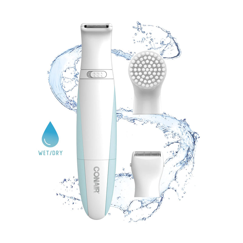 [Australia] - Conair Ladies All-In-One Personal Groomer, Trimmer, Foil Shaver for Women and Exfoliating Brush Original 