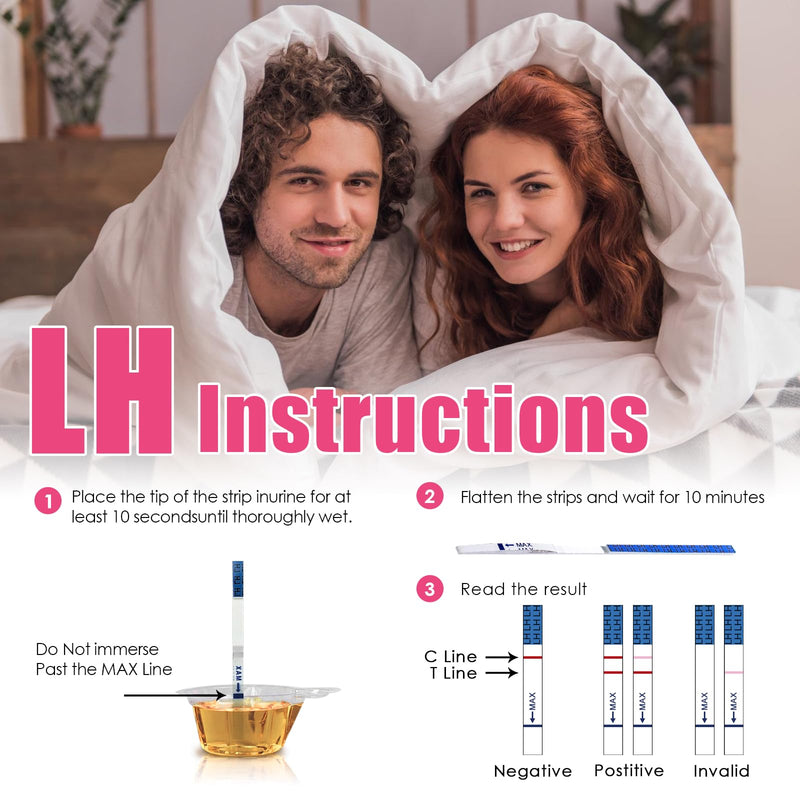 [Australia] - 50 ovulation test + 20 pregnancy test, sensitive desire to have children, fertility tests for ovulation, ovulation test strips for desire to have children, fertility test for women ovulation (50 LH + 20 HCG) 70 pieces (pack of 1) 