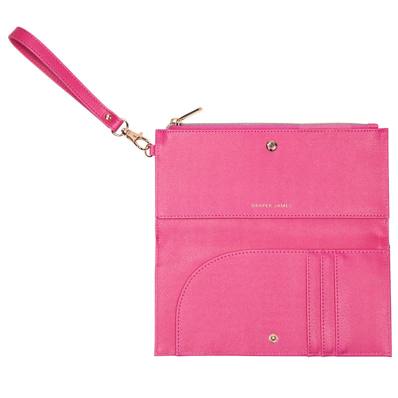 Draper James Travel Wallet, Stylish Wallet for Women, Passport Holder and Credit Card Organizer, Perfect for Travel, Coneflower Pink