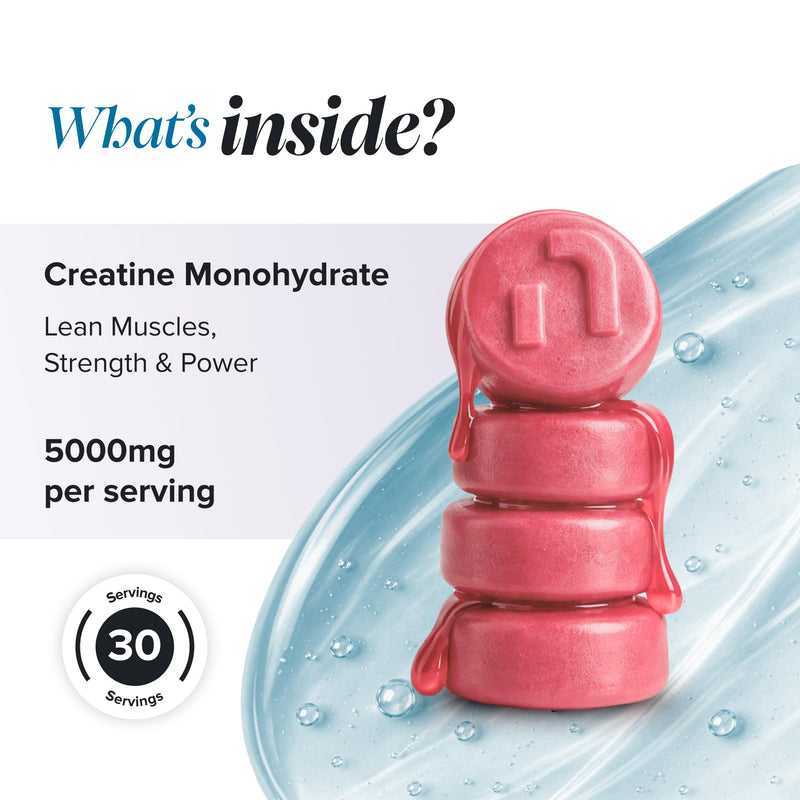 Creatine Gummies - 5000mg Lab Verified - High Strength Monohydrate Gummies - Increase Physical Performance - Alternative to Tablets, Powder & Capsules - Novomins