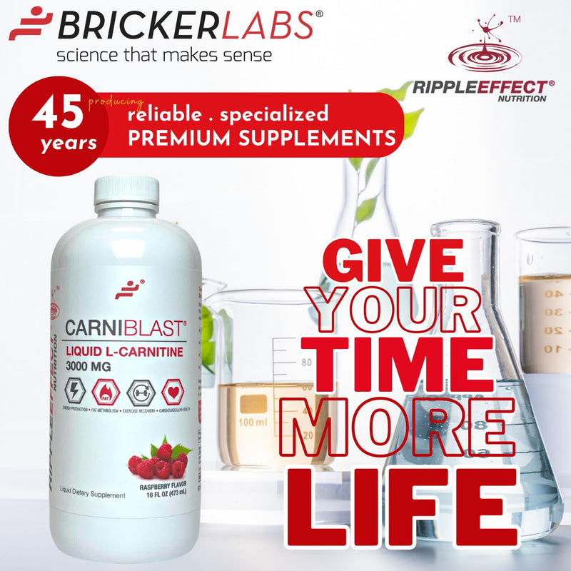 [Australia] - CARNIBLAST Liquid L-Carnitine 3000mg, Premium L Carnitine Carnipure, Energy Nutrition, Energy Supplement and Energy Booster, Raspberry, 16 fl oz 