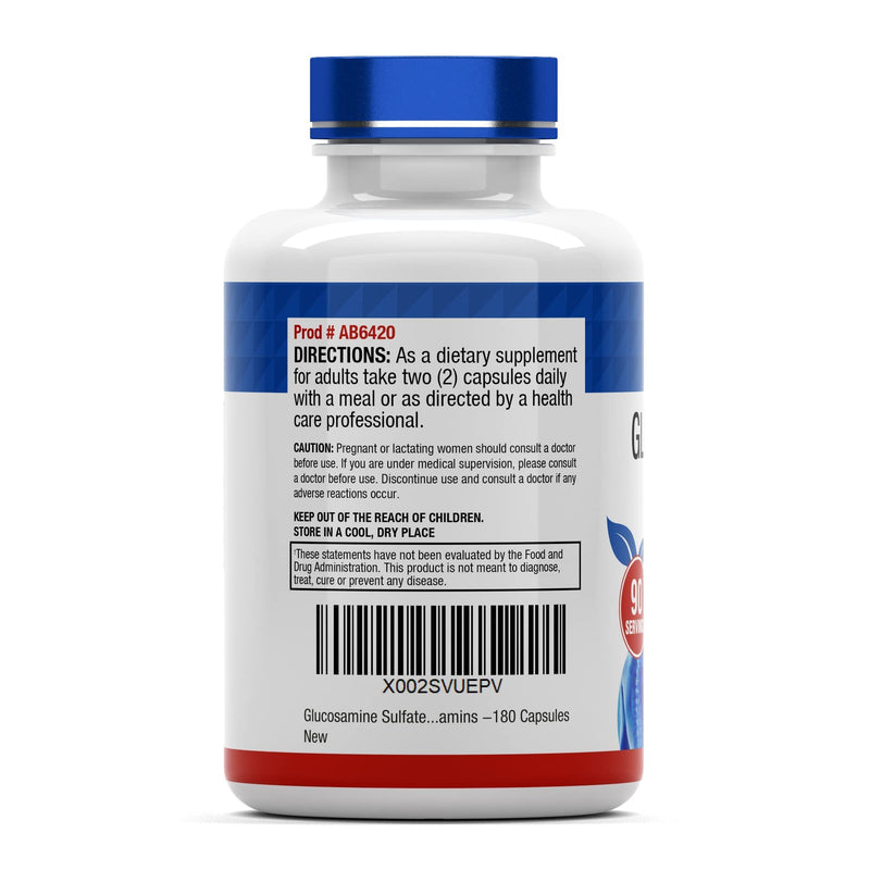 [Australia] - Glucosamine Sulfate Capsules 2000 MG (180 Count) | Joint Support* Supplement for Women & Men | Produced in The USA | Promotes Flexibility & Mobility 