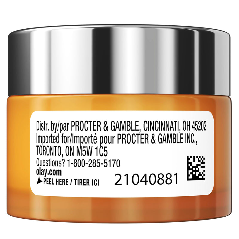 Olay Vitamin C Face Moisturizer, Brightening Cream for Women, Trial Size, Evens Tone, Dark Spot & Hyperpigmentation Reduction, Glowing Skin Care - Niaciniamide, Lactic Acid, 0.5 Oz 0.5 Fl Oz (Pack of 1)