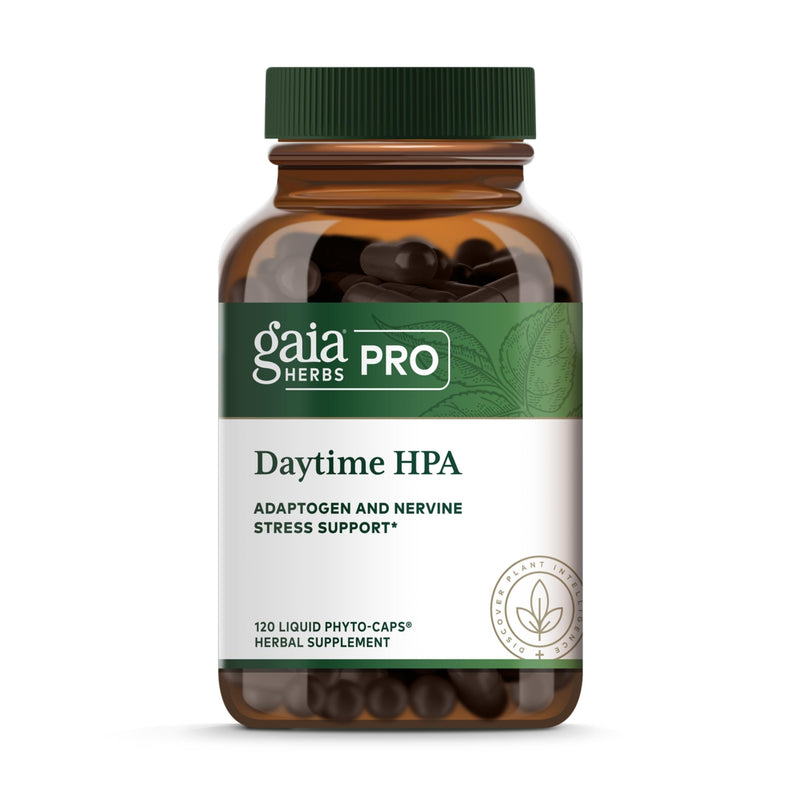 [Australia] - GAIA HERBS PRO Daytime HPA - Adaptogen Support Supplement - Nervous System Support Supplement with Olive Oil & Rhodiola* - Vegan, Gluten-Free, Soy-Free - 120 Liquid Phyto-Caps (60 Servings) 120 Count (Pack of 1) 