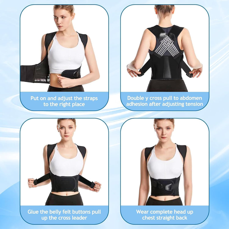 [Australia] - Posture Corrector, Posture Trainer for Women Men, Chest Corrector, Adjustable Back Posture Belt for Spine and Shoulder, Provides Neck and Shoulder Pain Relief (XL-2XL) XL-2XL 