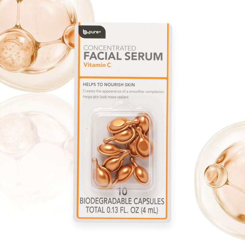 b.pure Vitamin C Concentrated Facial Serum Capsules | Even Complexion, Brightening, Firming, Anti-Aging | 40-Count Vitamin C - 40pk