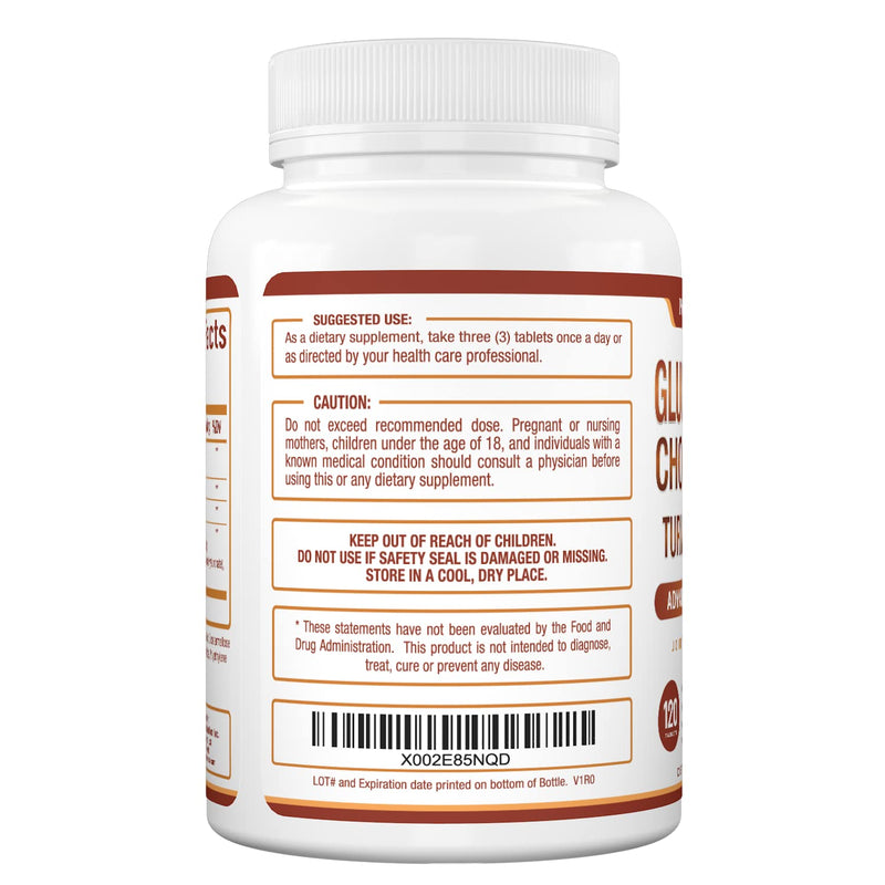 [Australia] - Purely Optimal Premium Glucosamine Chondroitin MSM Supplement Tablets w/Turmeric & Boswellia - Glucosamine Sulfate Joint Supplement for Men & Women 