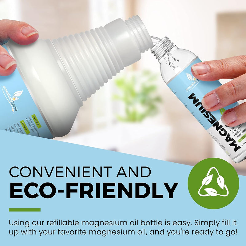 [Australia] - Magnesium Oil Spray 8oz Size - Extra Strength - 100% Pure for Less Sting - Less Itch - Essential Mineral Source - Made in USA 8 Ounce (Pack of 1) Clear 
