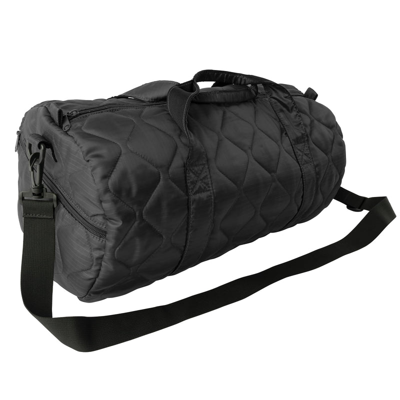 Rothco Lightweight Woobie Duffle Bag – Quilted Casual Travel Gym Clothing Overnight Bag One Size Black