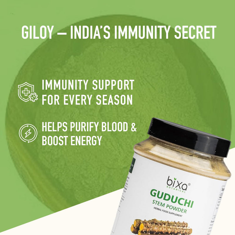 [Australia] - bixa BOTANICAL Guduchi Powder | Giloy | Tinospora Cordifolia | 1 Pound / 16 OZ | Ayurvedic Herbal Supplement for Immunity Support | Gluten Free, Non-GMO, Steam Treated, Vegan, 100% Pure. 16 Ounce (Pack of 1) 