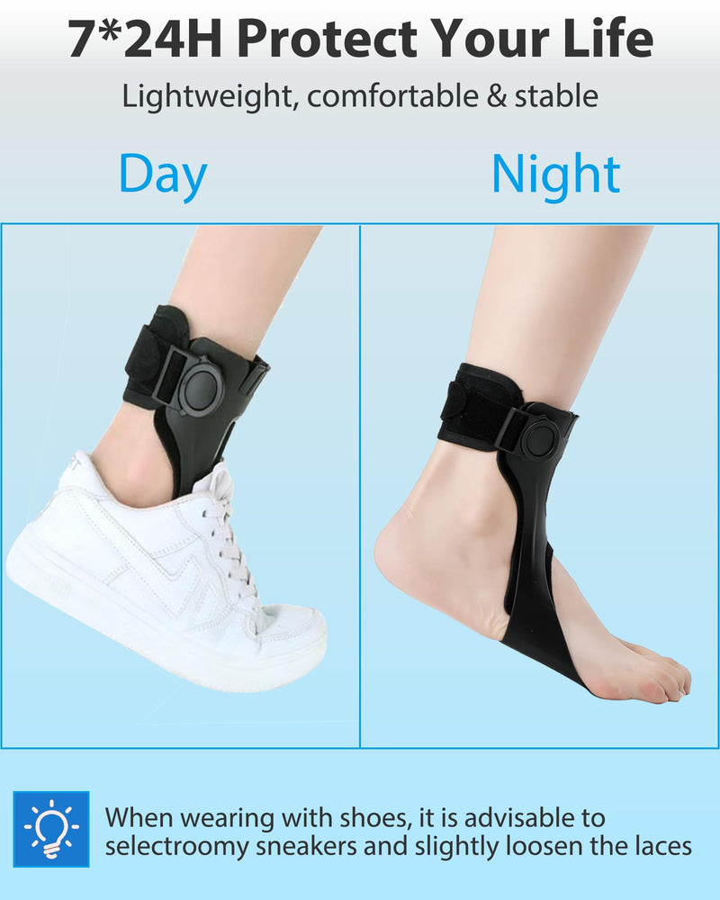 [Australia] - Professional AFO Drop Foot Brace for Men & Women, Foot Drop Brace Orthosis for Hemiplegia & Stroke Varus Foot Drop, Improve Walking Gait & Relieve Pain, Lightweight, Left/L Large 