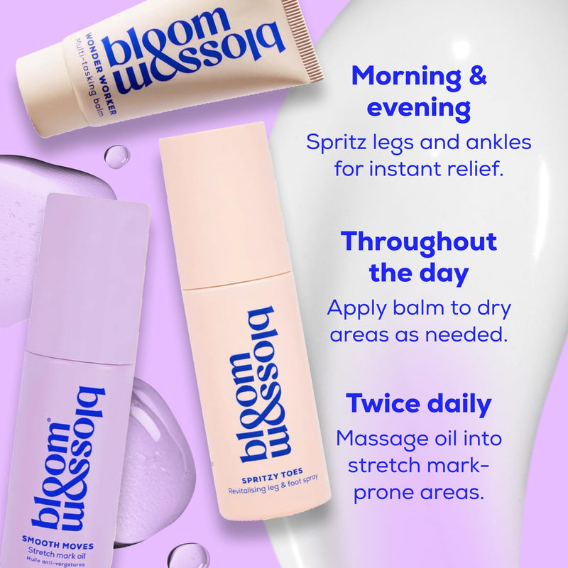 [Australia] - Bloom & Blossom - You've Got This Mama, Maternity Gift Set, 3-Piece Self-Care Kit for Expecting & New Moms with Stretch Mark Oil, Foot Spray Multi-Tasking Balm - Baby Shower, Maternity & New Mom Gift 