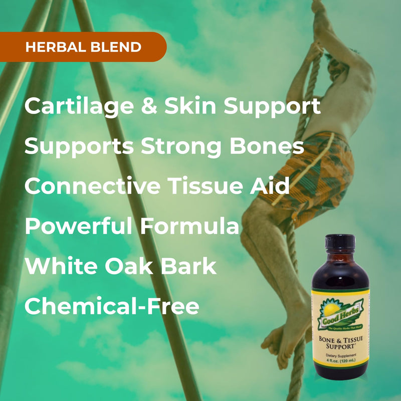 [Australia] - Youngevity Bone and Tissue Support - Organic & Wild Crafted Herbs - White Oak Bark, Skullcap, Oatstraw, Hydrangea, Marshmallow, Mullein, Wormwood, Lobelia - Good Herbs - (4 Fl Oz) 